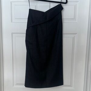 Jil Sander Asymmetrical Charcoal Skirt